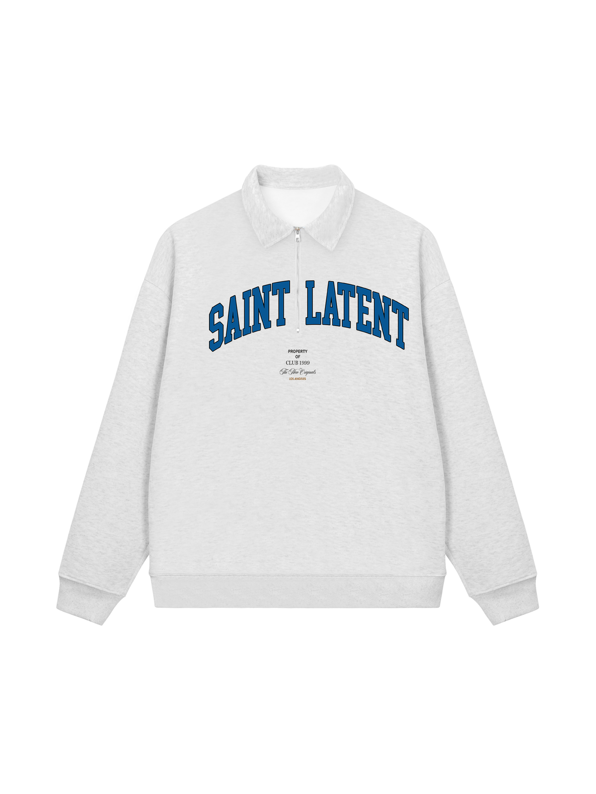 Áo Sweater Polo Nỉ Hai Da  Blue Saint Latent Logo